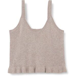 The Drop Ruffle Cropped Sweater Tank Size Large EUC